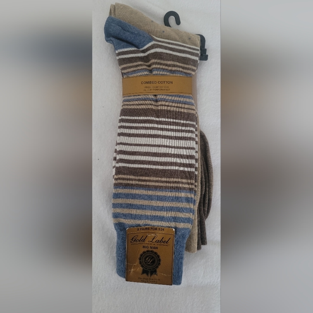 Gold Label Argyle Dress Socks 5 pairs total Big Men size 13-16 - Picture 2 of 4
